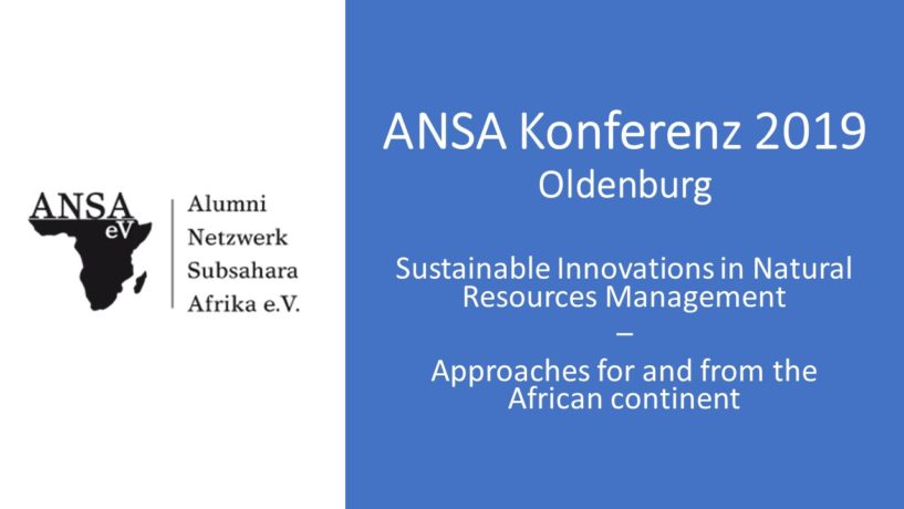 Sustainable Innovations in Natural Ressource managment - Approaches for and from the African Continent